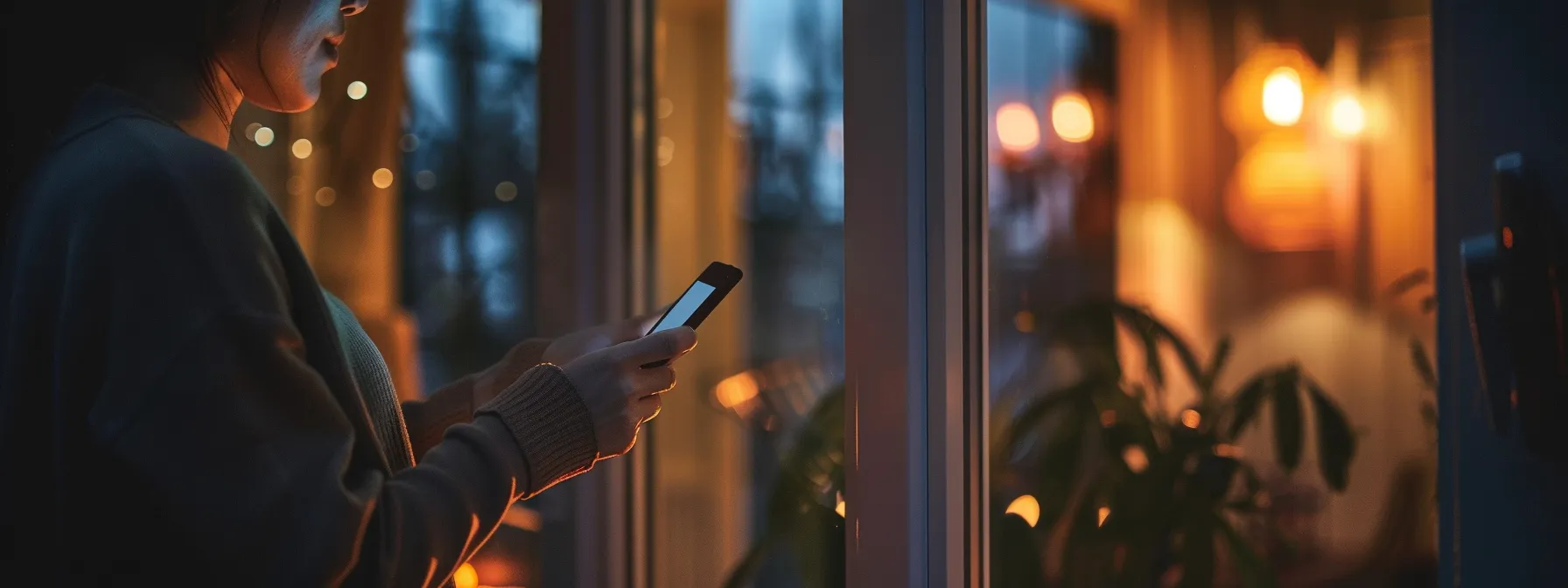 a person using a smartphone to update the firmware of a smart lock.