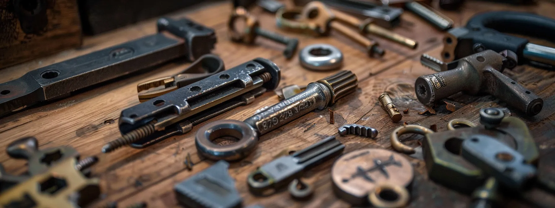 a locksmith showcasing various types of locks for emergency fitting.