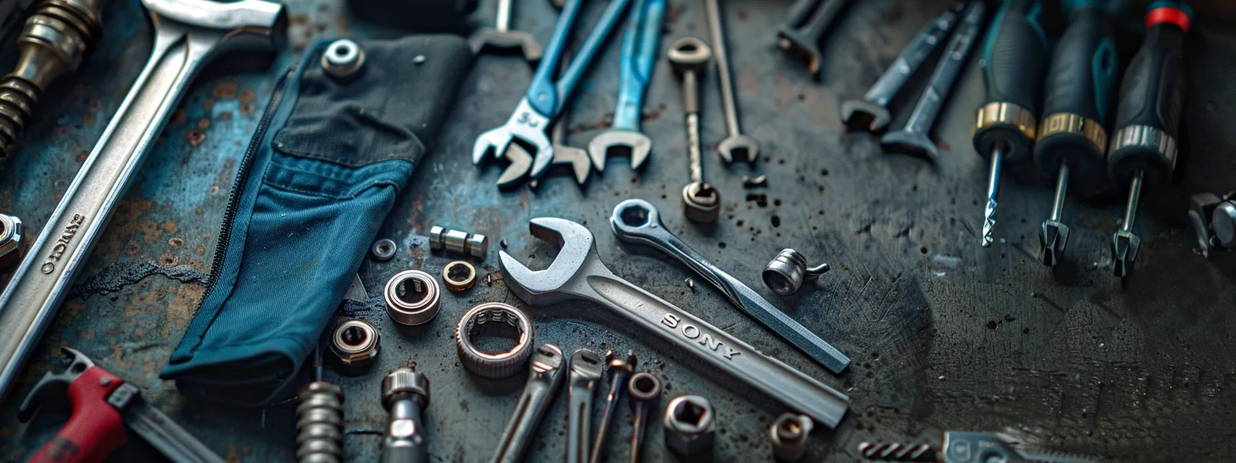 a locksmith holding a set of tools in front of a commercial door with various types of hardware installed.