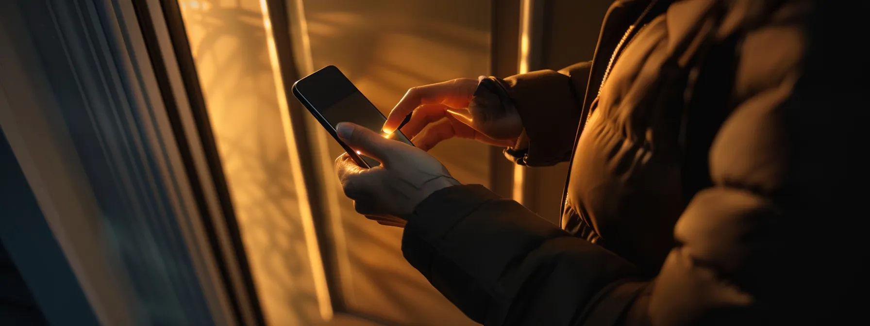 a person using their smartphone to remotely unlock a smart lock on their front door.