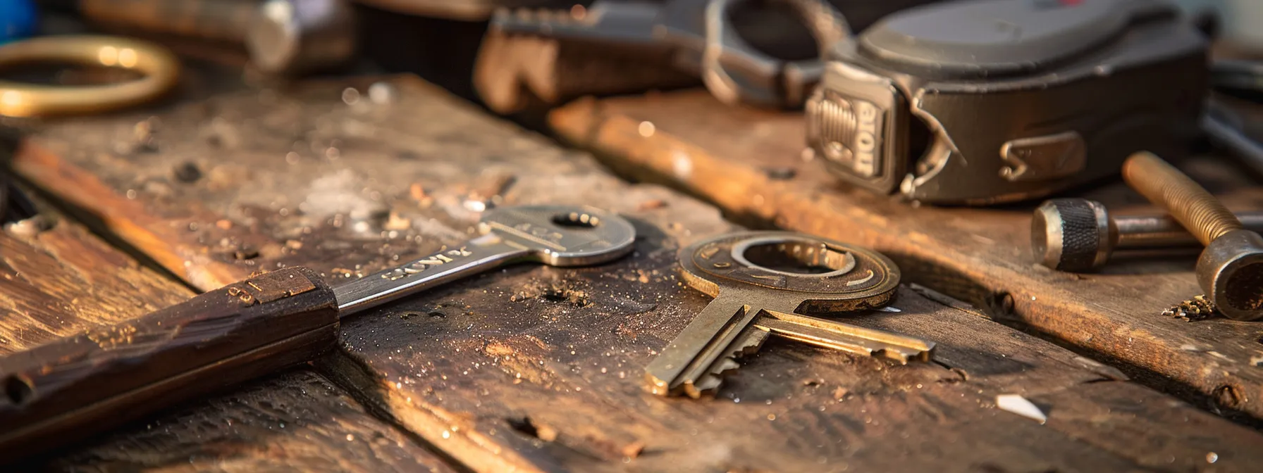a locksmith carefully extracting a broken key from a lock, using specialized tools to ensure a seamless and efficient process.