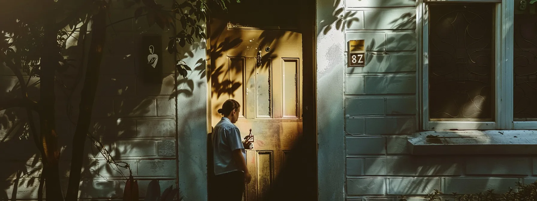 a locksmith expert carefully rekeying a residential door lock, ensuring personalized security measures for each household member in melbourne.