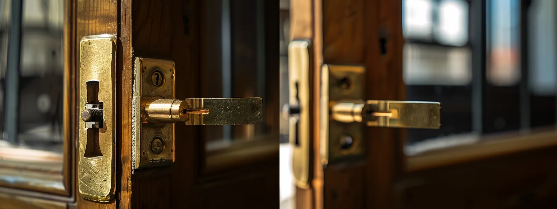 a locksmith expert carefully rekeying a residential door lock with precision and focus.